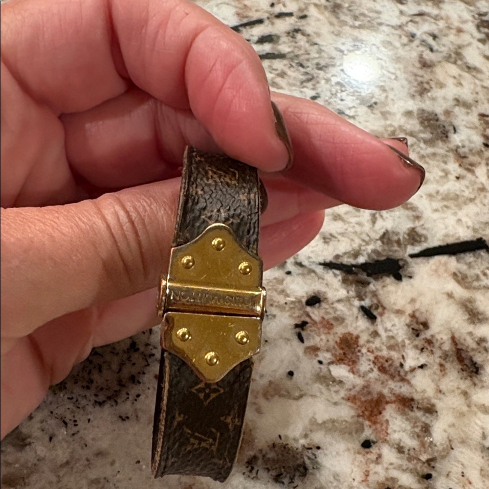 Louis Vuitton Gold and Brown Bracelet